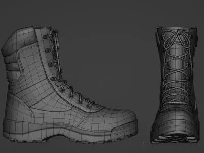 Tactical boots Free 3D model