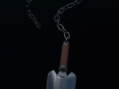 Chained Kunai 3D model