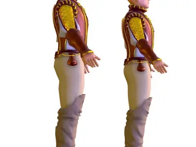 Subdivision 3D Men The Light Knight Low-poly 3D model