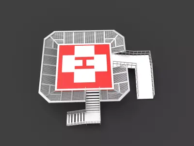  Rooftop Helipad 3D model