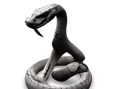 Stylized 3D Snake Model Low-poly 3D model