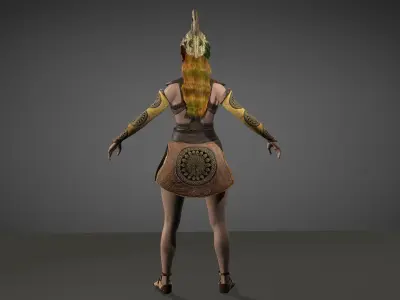 Athena Low-poly 3D model