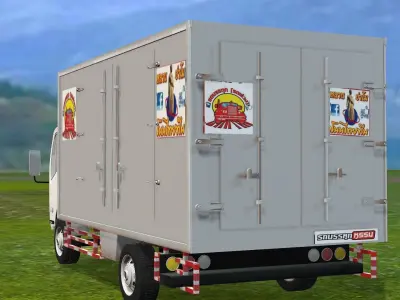 Container toilet trailer for sims Free 3D model