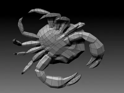 3D CRAB Low-poly 3D model
