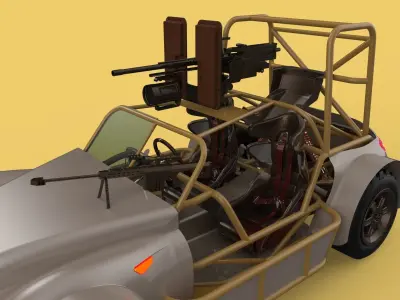 DESERT PATROL VEHICLE MILITARY DPV DUNE BUGGY 3D model