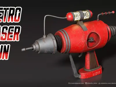 Retro Laser Gun 3D model