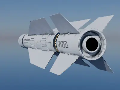 Air-to-air missle AAM-001 Low-poly 3D model
