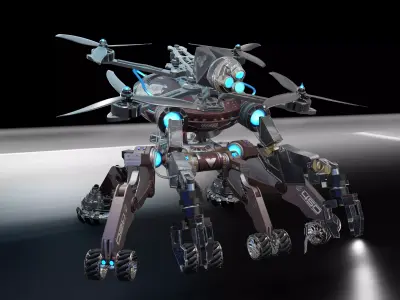 Robo Drone  Low-poly 3D model