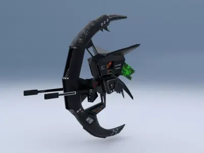 Low Poly Sharpshooter Drone Low-poly 3D model