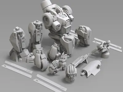 Transformers Bumblebee Decepticon Dropkick 3D print model 3D print model