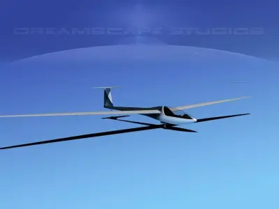 Glaser Dirks DG-200 17 Mtr Sailplane V05 3D model