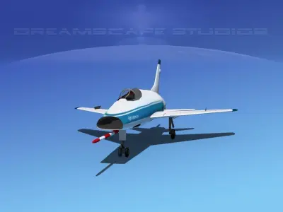 North American F-100E Flight Systems 3D model