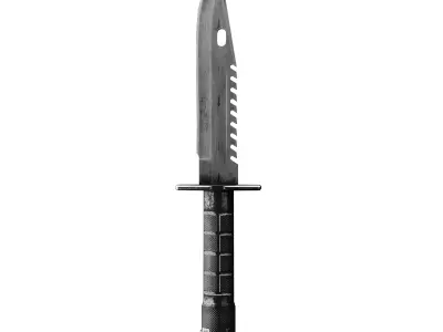combat knife 3D model 8
