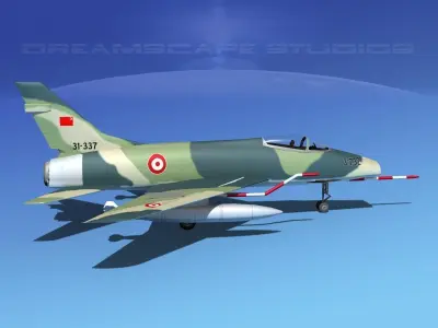 North American F-100D Super Sabre Turkey 3D model