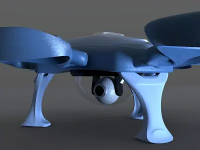 Hexagon Blu Drone Free 3D model
