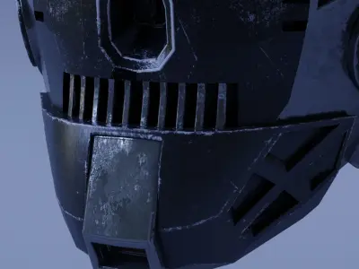 Sci fi Helmet Low-poly 3D model