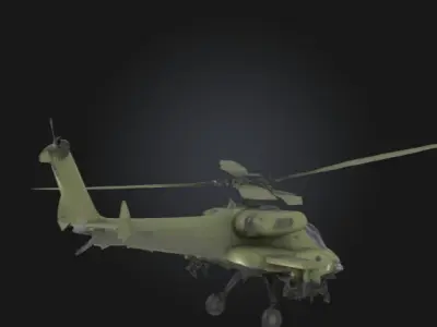 3D model Helicopter Low-poly 3D model