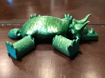 Triceratops - flexi fidget toy 3D print model
