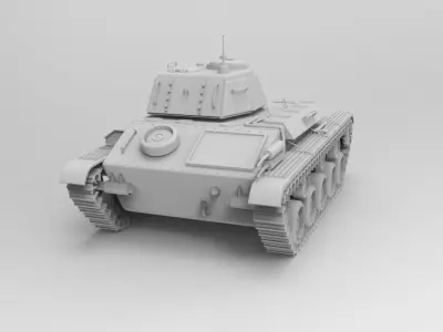 Ww2 old T80 Soviet Union 1943 Light Tank military tank 3D model