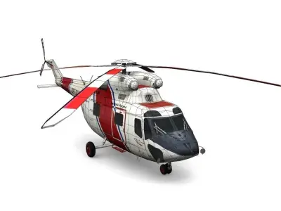 Sokol PZL W-3 Low-poly 3D model