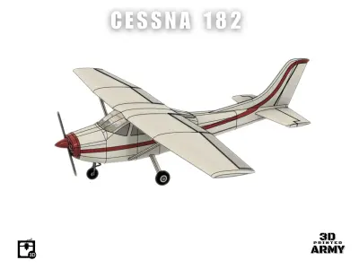Cessna 182 Skylane - STL files for 3D printing 3D print model