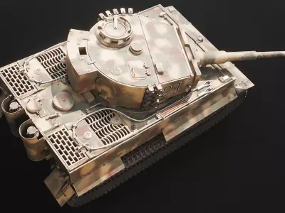 Panzer VI - Tiger I - WW2 German heavy Tank Low-poly 3D model