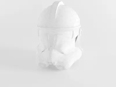 Star Trooper Wars Helmet Armor Low-poly 3D model