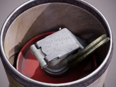 Smoke Grenades and Bonus SG Container PBR game ready asset Low-poly 3D model