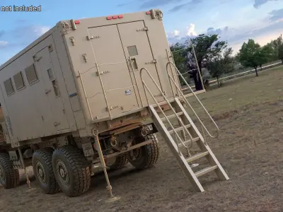 Deployed Military Mobile Command Truck 3D model purchase
