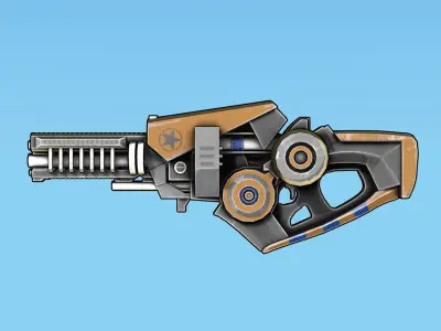 Sci-Fi Shotgun - Tiny Shooter Low-poly 3D model