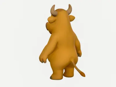 High-Quality Stylized Cartoon Bull 3D model