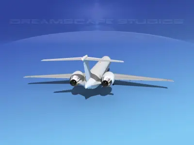 McDonnell Douglas MD83 Unmarked 2 3D model