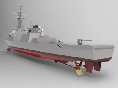 Offshore Patrol Vessel Low-poly 3D model
