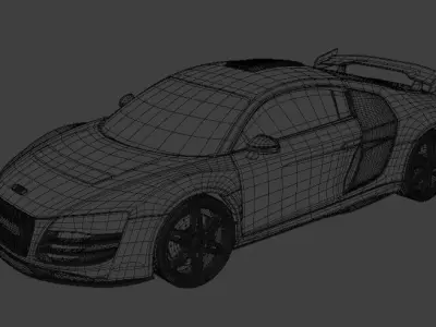 Audi RS8 Low-poly 3D model