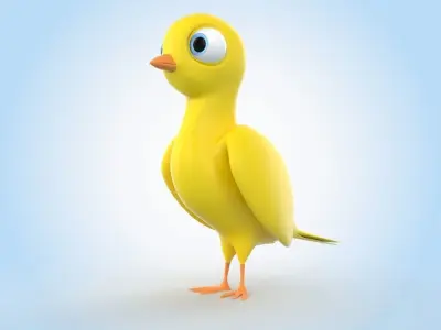 Yellow Bird 3D model