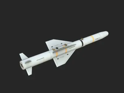 C-701T Air-to-Ground Missile Light Anti-ship Missile Low-poly 3D model