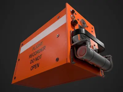 Flight Recorder Low-poly 3D model
