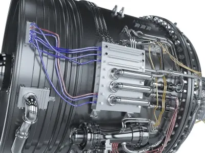 Engine jet boeing 3D model