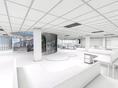 Office Interior 01 Low-poly 3D model