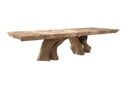 Coffee Table Wood Root 3D model
