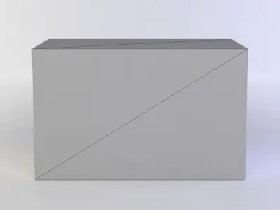 Paper box Low-poly 3D model
