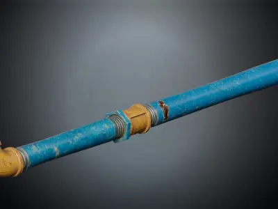 Melee Pipe Low-poly 3D model