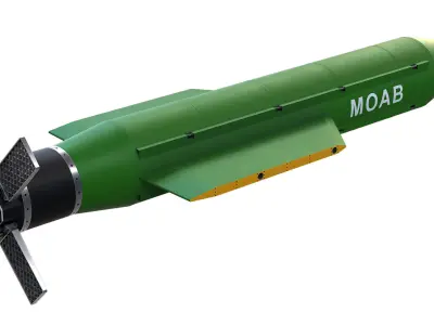 GBU 43B Massive Ordnance Air Blast  Low-poly 3D model