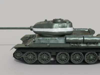 T34-85 Russian Tank WW2 3D model
