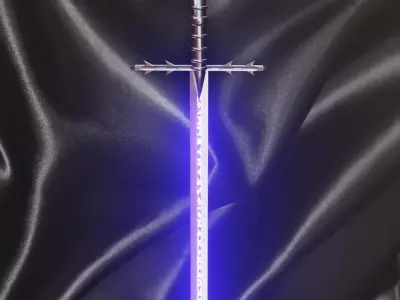 Cold Steel Two Handed Great Sword Low-poly 3D model