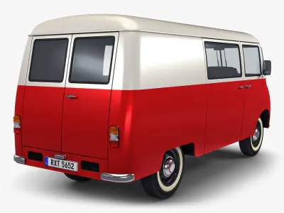 Generic Retro Cargo Van v 3 3D model