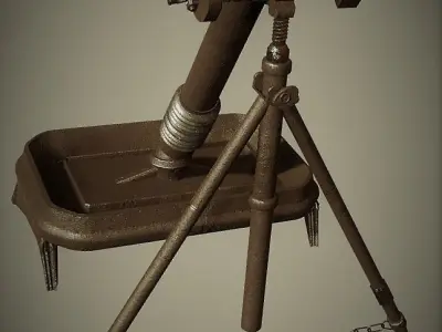 M1 Mortar Low-poly 3D model