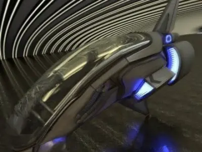 E 45 Aircraft Low-poly 3D model