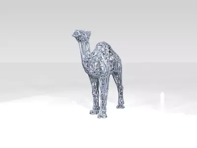 Dromedary Wireframe 3D model