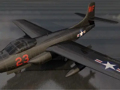 Douglas F3D-2 Skyknight 3D model